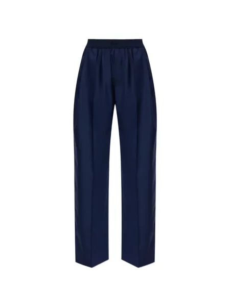Pantaloni Kenzo de lână cu autograf albastru