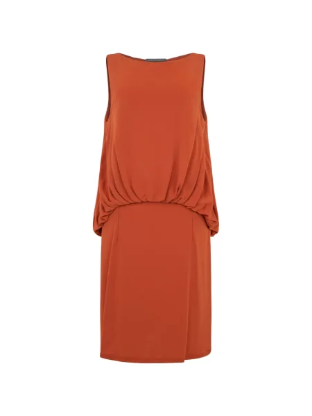 Rochie mini Alberta Ferretti fără mâneci portocaliu
