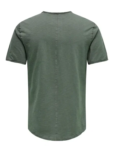 Only & Sons Tricou Benne gri închis verde