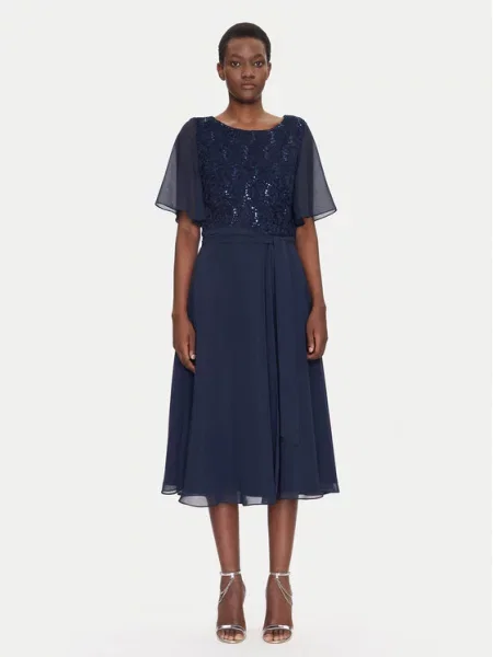 Cocktail obleka Swing modra