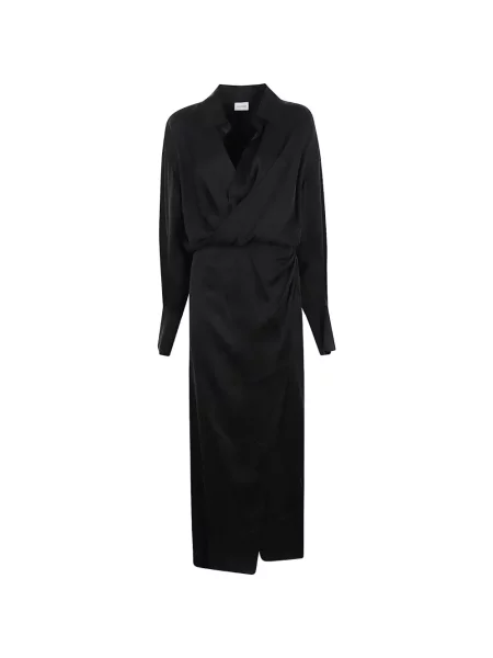 Lung rochie midi The Andamane drapată negru