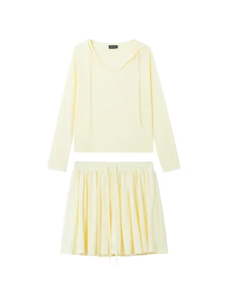 Fustă Tout A Coup cu nervuri galben