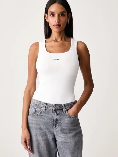 Top Guess Jeans bílý