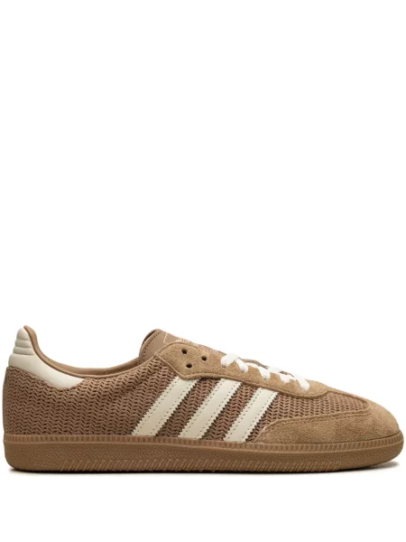 Sneakerși Adidas Samba cu șireturi din dantelă gri