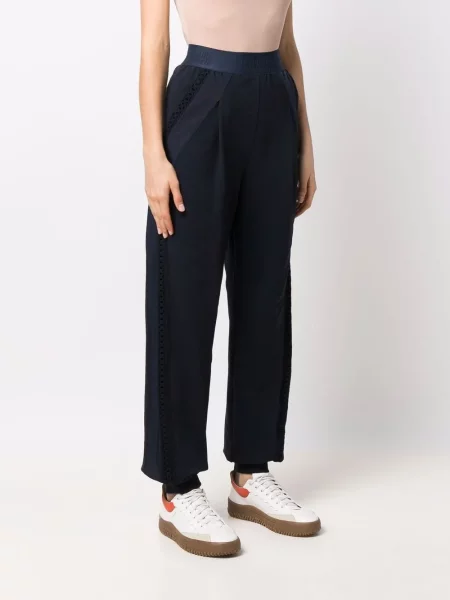 Pantaloni Alberta Ferretti alergare albastru