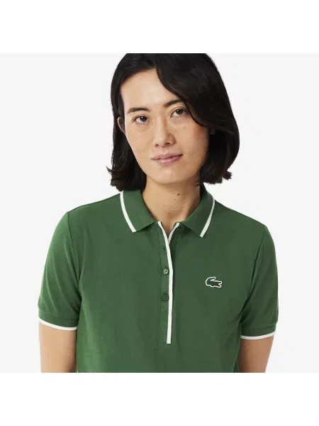 Lacoste Tenisowa Koszulka Polo Z Regulacją Ciepła O Regularnym Kroju zielona