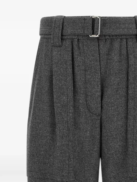 Pantaloni cargo Brunello Cucinelli de flanelă gri