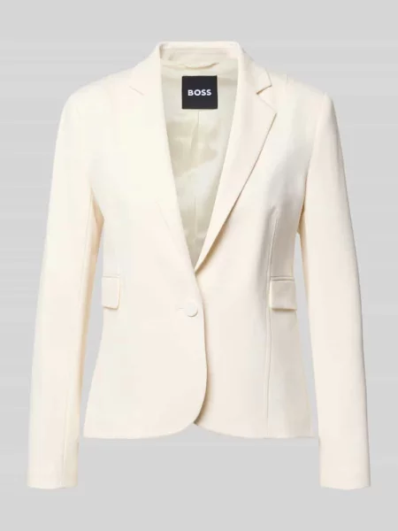Żakiet o kroju slim fit z mieszanka model Boss biała