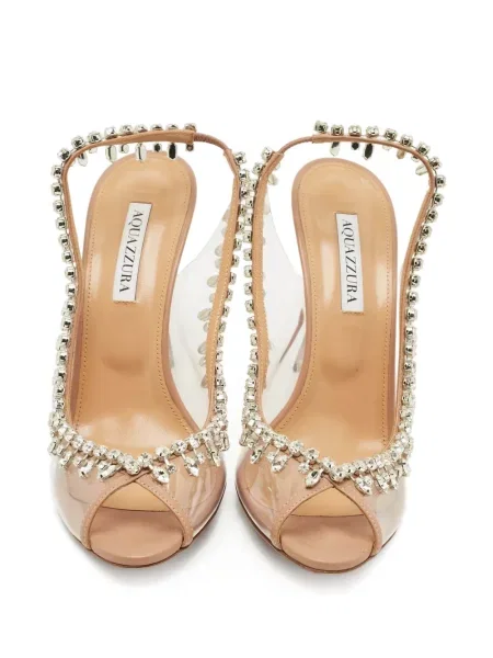 Sandale Aquazzura din piele slingback alb