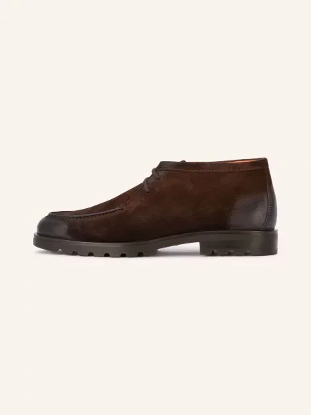 Santoni Sznurowane Botki Rock braun