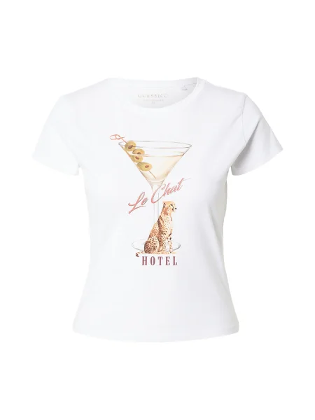 GUESS Tricou LEOPARDTINI maro / oliv / negru alb