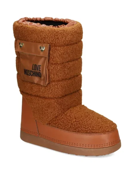 Botine Love Moschino maro