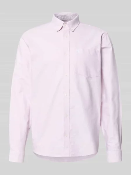 Koszula casualowa o kroju regular fit z brustaszą i wyhaftowanym logo Carhartt Work In Progress różowa