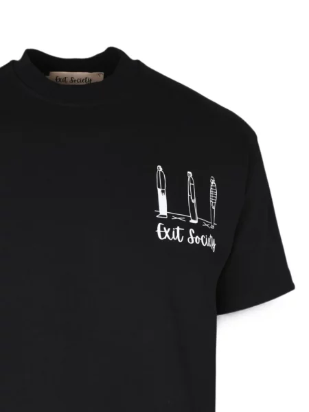 Tricou Exit Society cu imagine negru