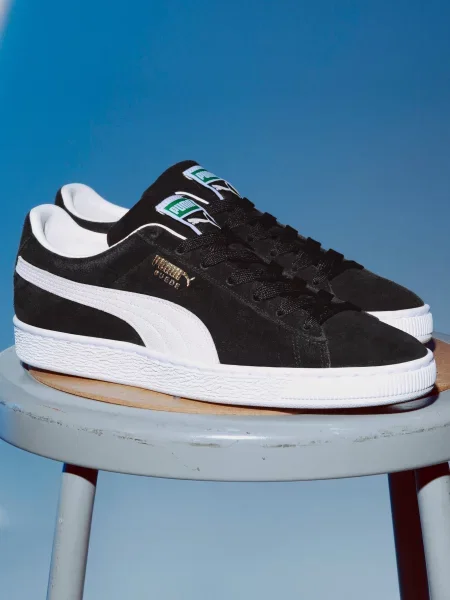 Замшевые классические кеды Puma черные