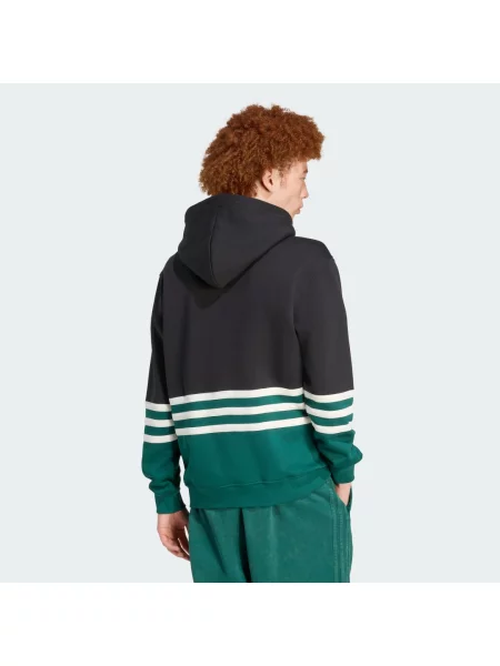 Bluza adidas Archive Cutline Hoodie Black/ Collegiate Green S czarna