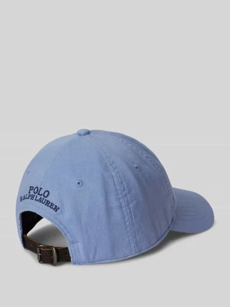 Polo Ralph Lauren czapka z daszkiem lniana niebieska