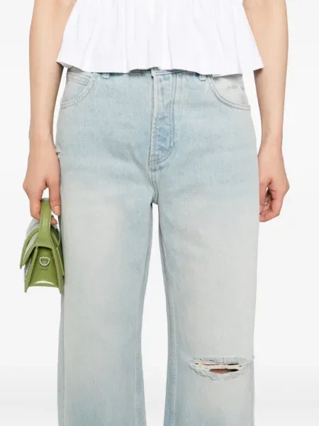 Blugi boyfriend Free People albastru