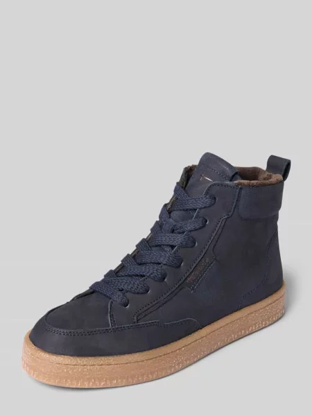 Sneakersy z naturalnej skóry bydlęcej Tamaris granatowe
