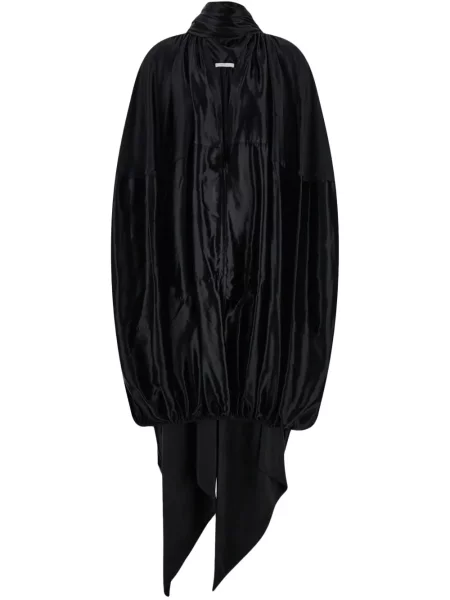 Satynowa mała sukienka mini Ferragamo garniturowa czarna