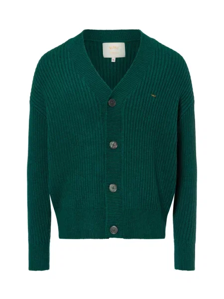 BLKVIS kardigan z zawartością wełny Mężczyźni Sztuczne włókno jednolity M zielony