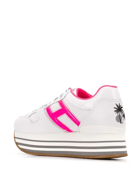 Sneakerși Hogan cu platformă alb