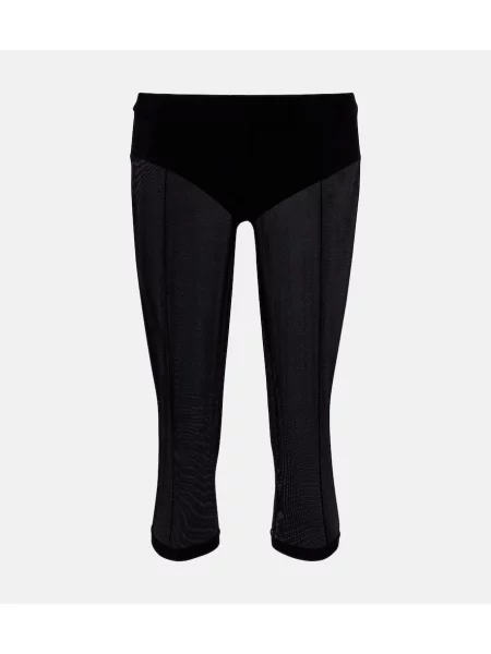 Pantaloni capri Magda Butrym skinny fit negru