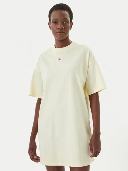 Calvin Klein Jeans Φόρεμα καθημερινό Ανοιχτό Oversize κίτρινο