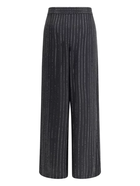Pantaloni Giorgio Armani cu paiete cu dungi negru