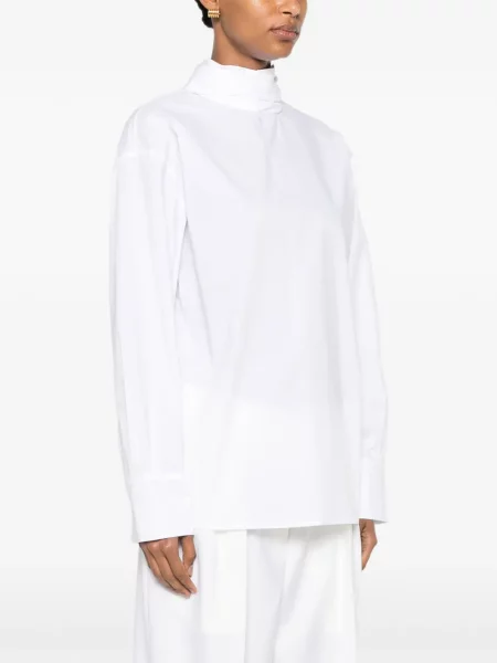 Dugo bluza The Nina Studio veze bijela