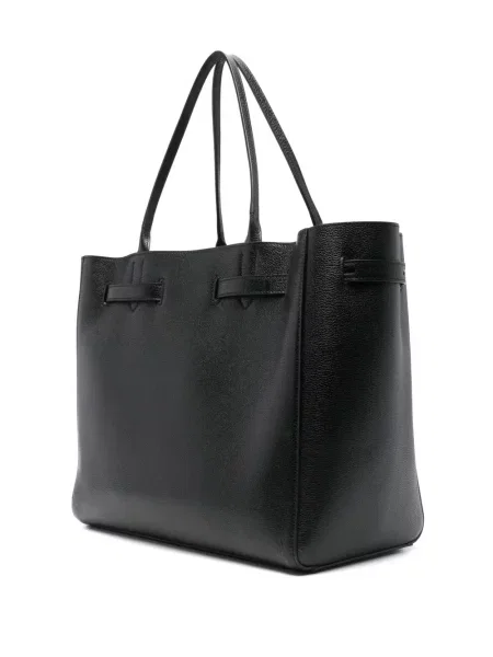 Кожена шопинг чанта Tom Ford черно