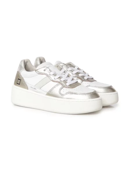 Sneakersy D.a.t.e. na platformie beżowe