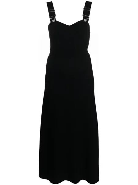 Dzianinowa sukienka jeansowa Moschino Jeans do kolan dzwony czarna