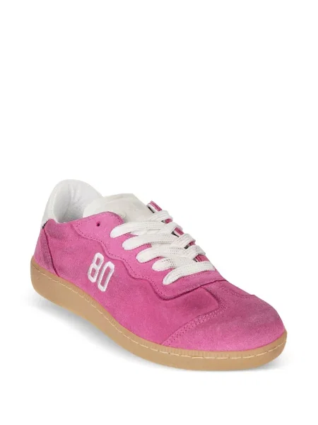 Sneakerși Be980 din piele de căprioară roz