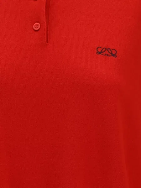 Tricou polo Loewe cu broderie roșu