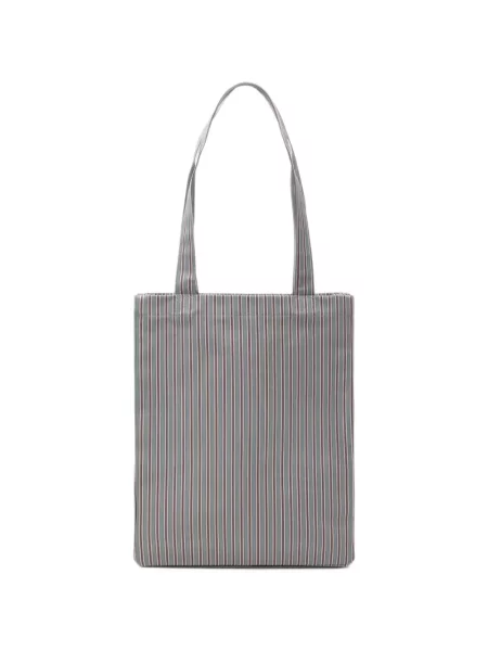 Geantă shopper A.p.c. cu dungi cu imagine verde