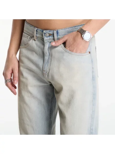 Nohavice Mm6 Maison Margiela päťvreckový dizajn modrá