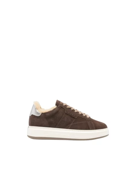 Sneakersy Woolrich zamszowe brązowe