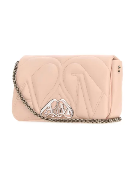Torebka Alexander Mcqueen skórzana różowa