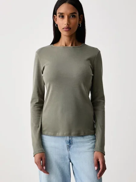 United Colors of Benetton tričko s dlhým rukávom dámske zelená