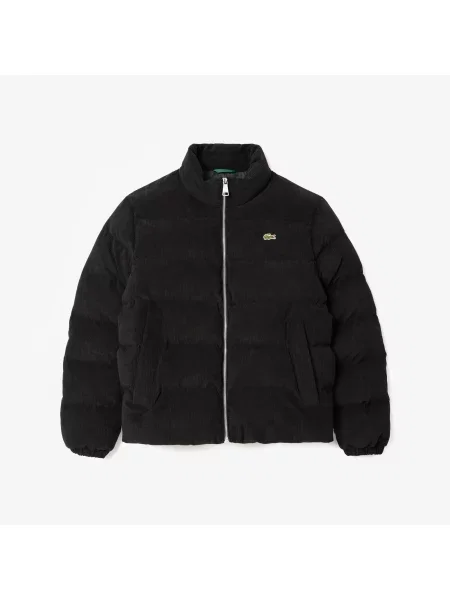 Lacoste Pikowana Kurtka Z Sztruksu czarna