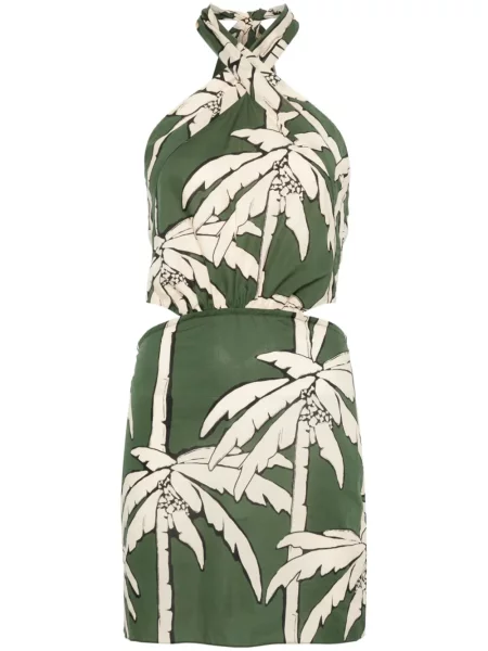 Rochie mini Johanna Ortiz cu motiv cu inimi de costum verde