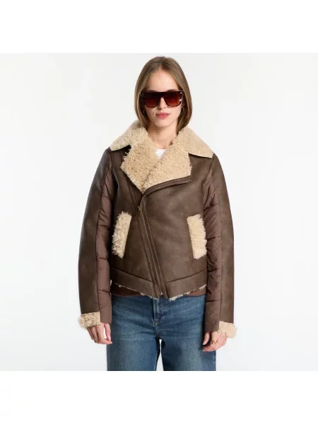 Μπουφάν Desigual Parcella Coat Brown S καφέ