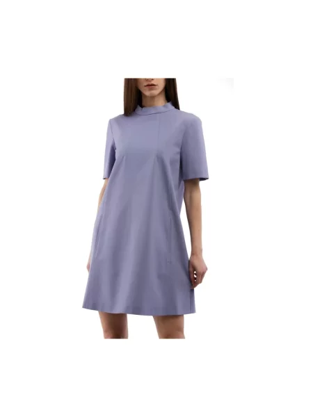 Sukienka Moschino wełniana fioletowa