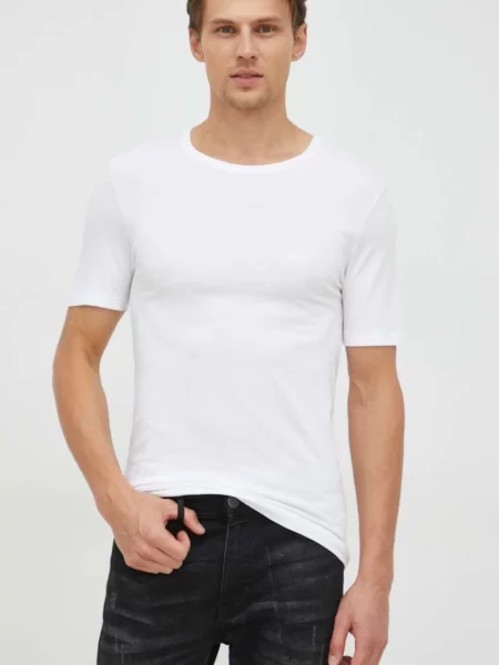 BOSS tričko TShirt RN 3P Classic bílé