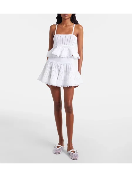 Top Alaïa tricotate alb
