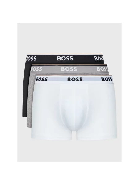 BOSS Orange Bokserice Power siva melange / crna bijela