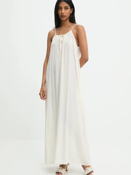 Haljina Answear.LAB maxi ravna bež