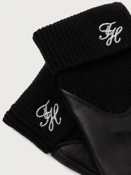 Tommy Hilfiger rukavice dámske kožené čierna