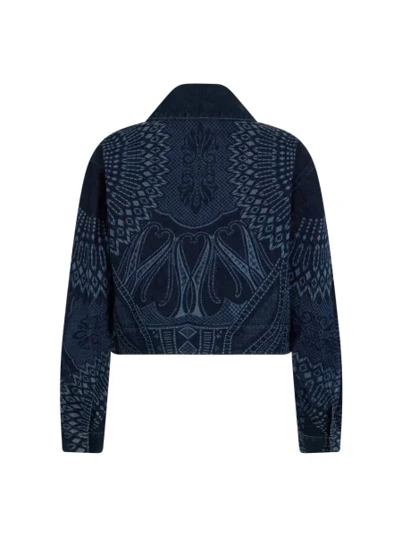Krótka kurtka jeansowa Alberta Ferretti niebieska